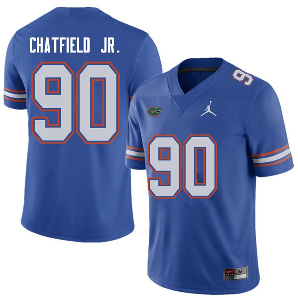 Jordan Brand Men #90 Andrew Chatfield Jr. Florida Gators College Football Jersey Royal